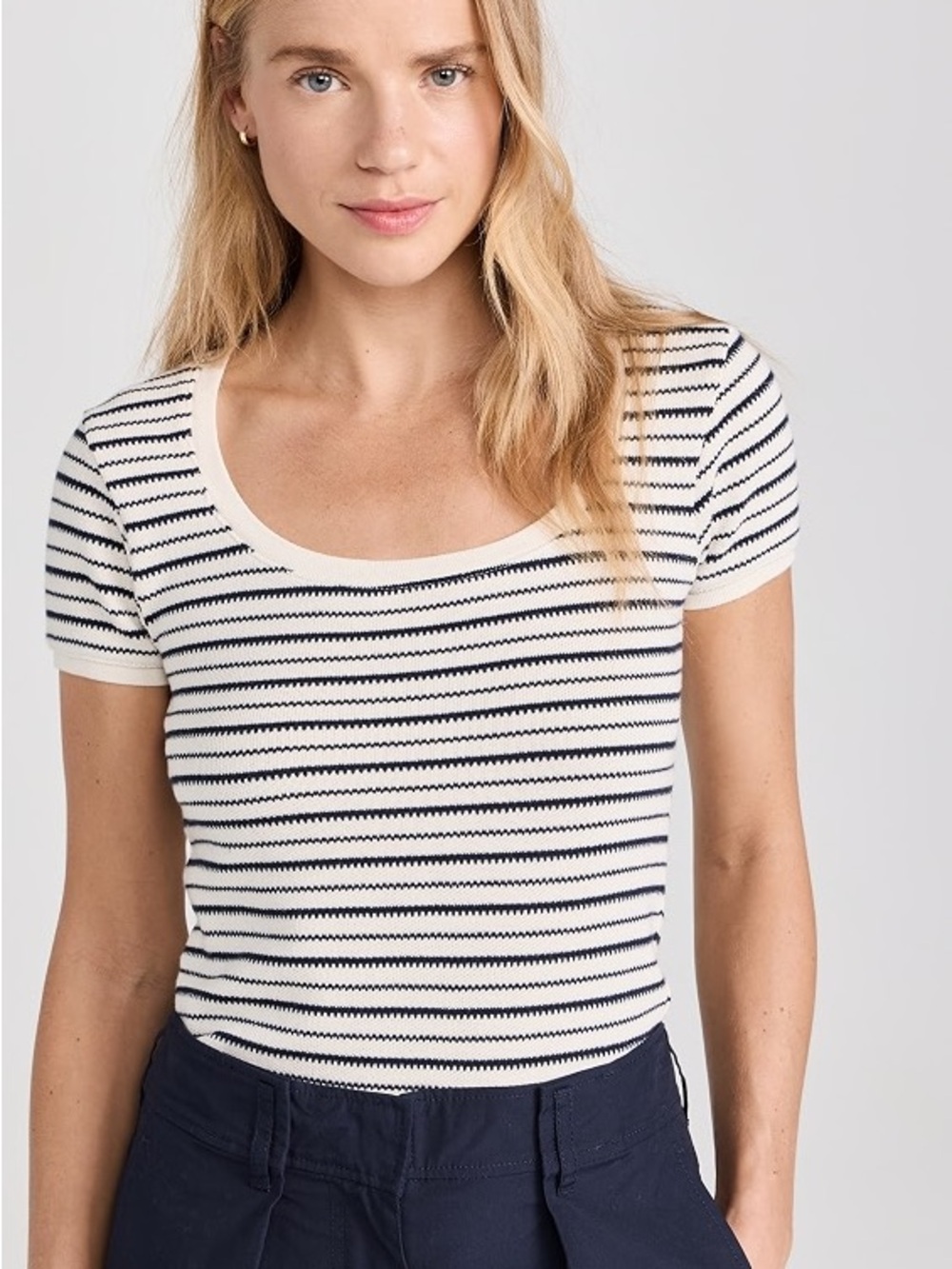 Nation LTD Amanda Striped Square Neck Top